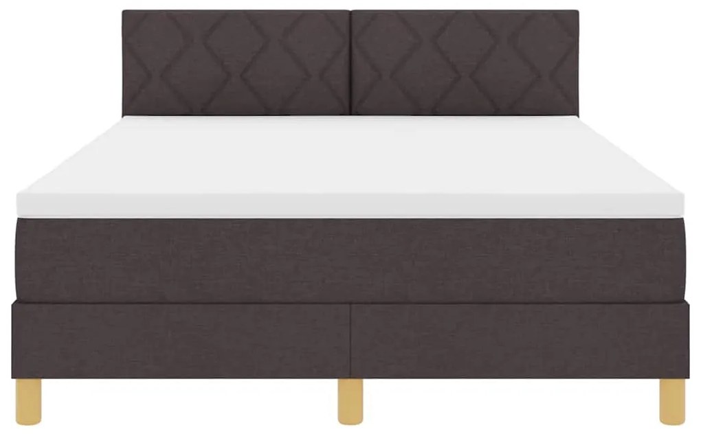 Boxspring ágy matraccal sötétbarna 160 x 200 cm szövet