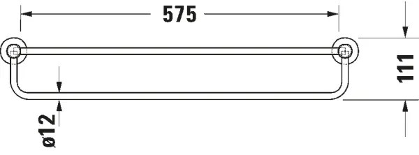 Duravit 99251000 - Fali törölközőtartó D-CODE 65 cm fényes króm