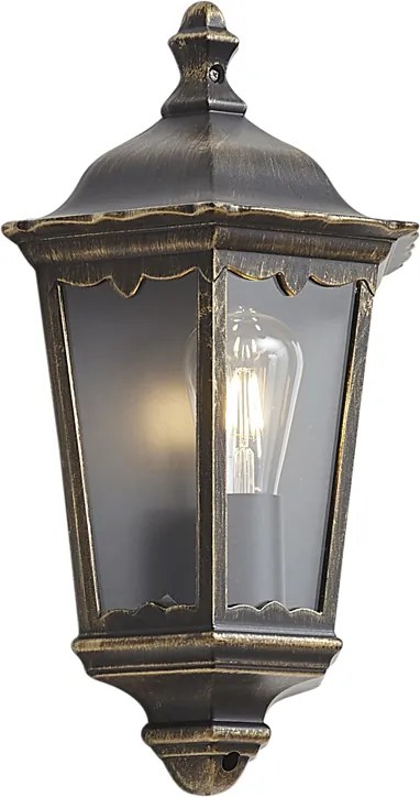 Klasszikus kültéri fali lámpa arany IP44 - Havana Half