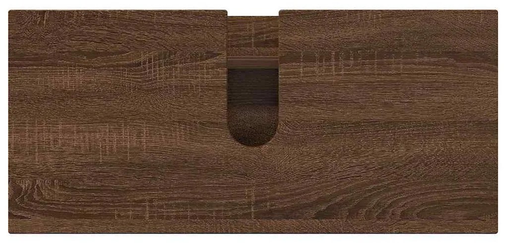 Fürdőszoba bútor szett 3 pcs barna tölgy 76.5 x 35 x 64 cm