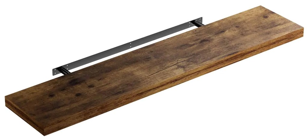Casaria FIGO+ fali polc konzollal, 110 cm, sötét tölgy