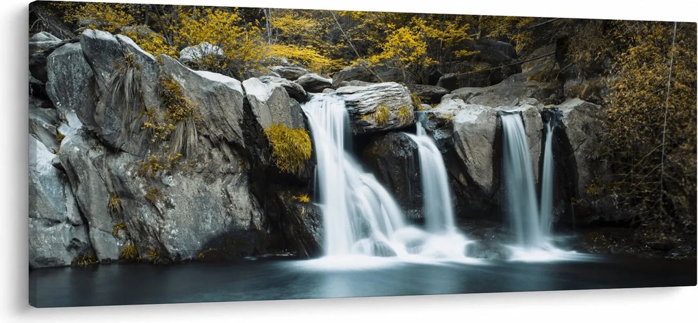 Kép - vízesés, Lushan, Kína (120x50 cm)