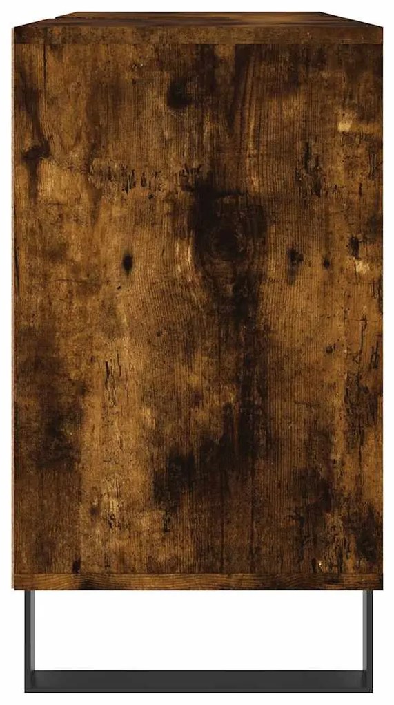 füstös tölgy színű szerelt fa fürdőszobaszekrény 80x33x60 cm