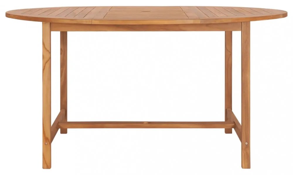 tömör tíkfa kerti asztal 150 x 76 cm