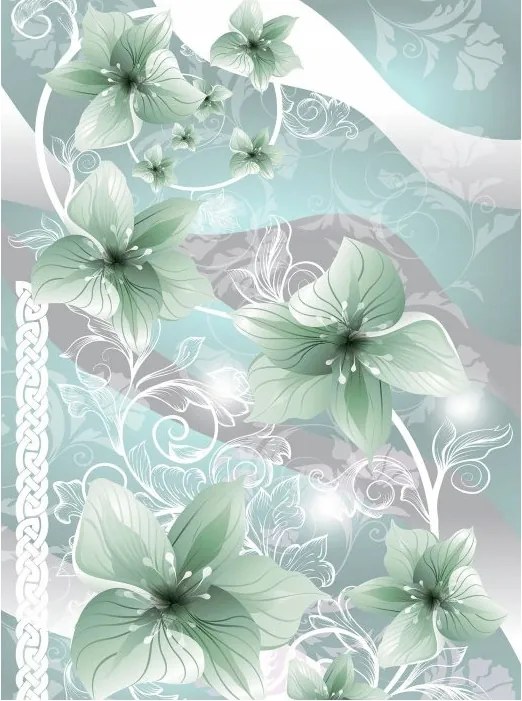 Fotótapéta Virágos pasztell elegancia absztrakt a nappaliba 206x275 +ragasztó