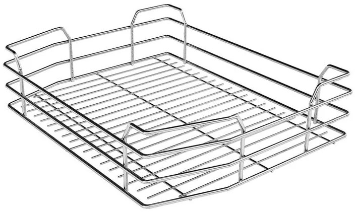 Konyhai fémrács, kamravasalás, 450mm, króm, részleges kihúzású, 5 kosár, nyíló ajtóhoz Greem Line 295