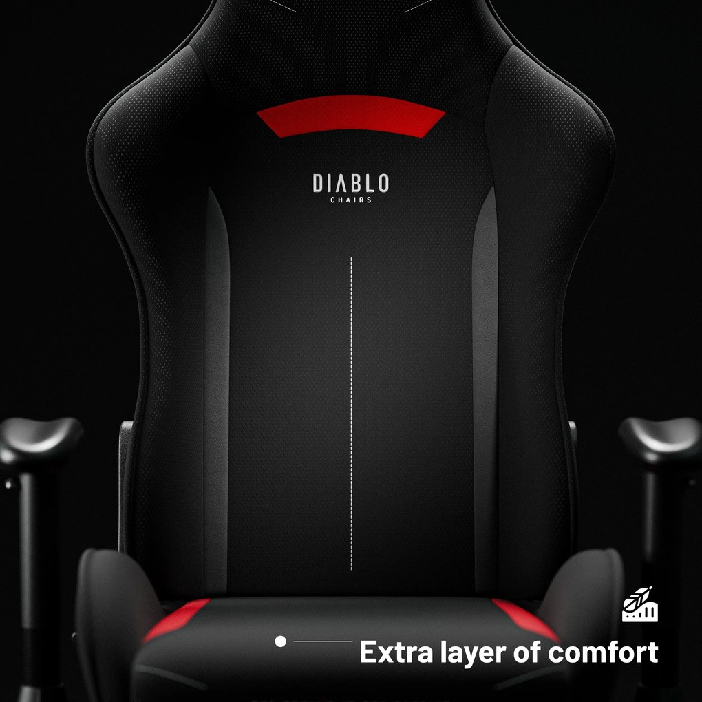 Gamer szék szövet Normal Size, fekete-piros: Diablo X-Starter