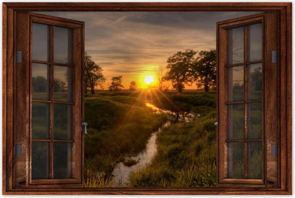 Poszterek 120x80 Lenyugvó nap Rogalin