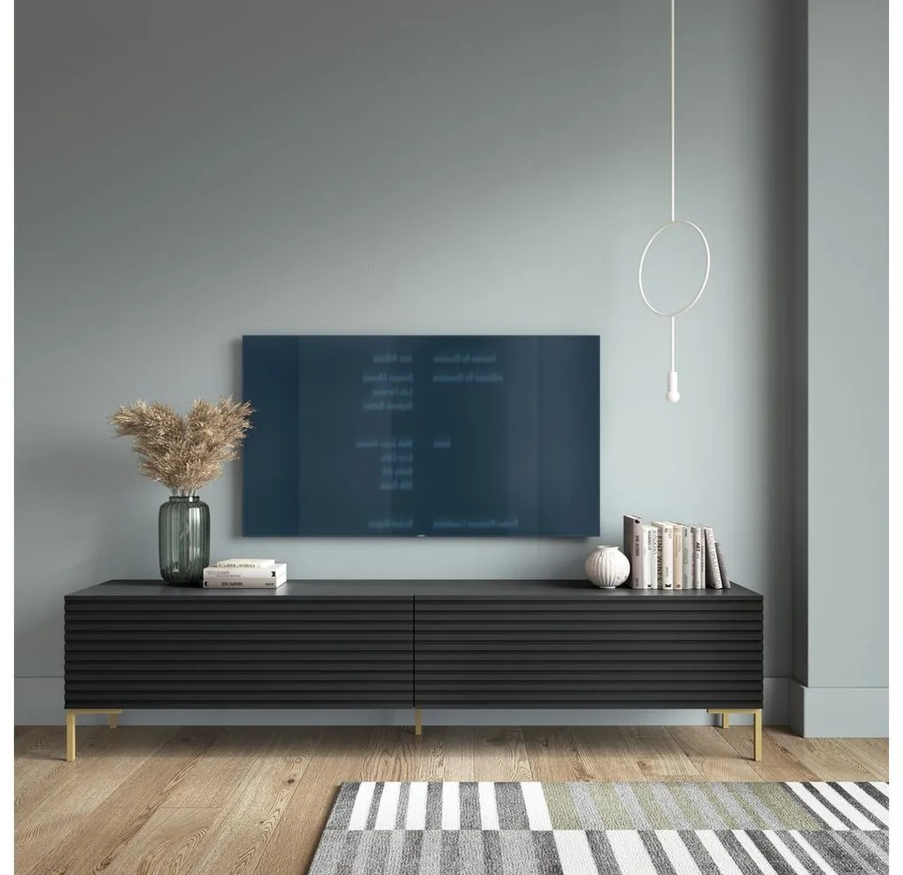 Tv szekrény/asztal Lamellito 175 (fekete). 1098826