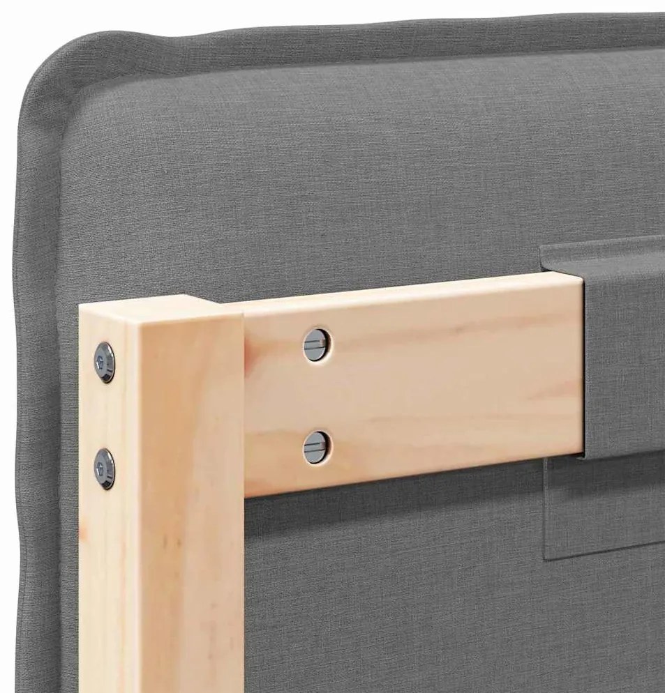 Kárpitozott fejtámla Természetes és Világosszürke 200 cm