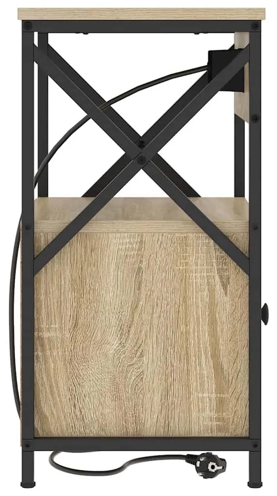 Éjjeliszekrény 2 pcs sonoma tölgy 40 x 31 x 60 cm Faanyag