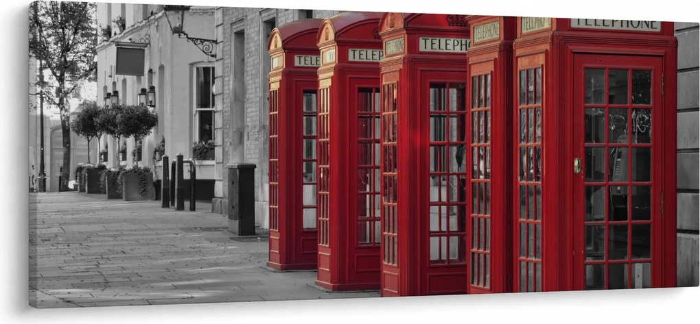 Kép - Londoni telefonfülkék (120x50 cm)