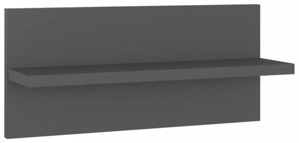 4 db szürke szerelt fa fali polc 40 x 11,5 x 18 cm