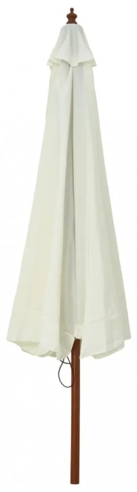homokfehér kültéri napernyő farúddal 330 cm