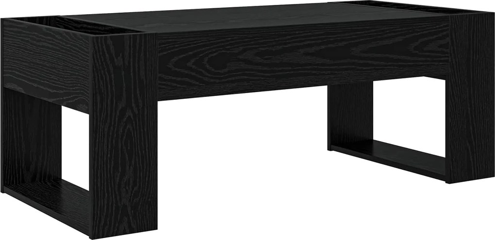 vidaXL Dohányzóasztal Fekete tölgy 110 x 50 x 41 cm Faanyag