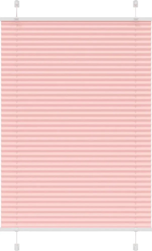 vidaXL pliszírozott redőny rózsaszín 100x100 cm szövetszélesség 99,4cm
