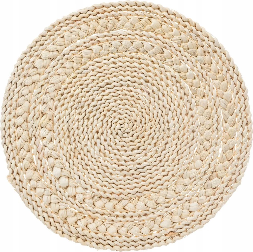 Asztali Alátét Kerek Fonott Dekoratív Tányéralátét Ø 38 cm