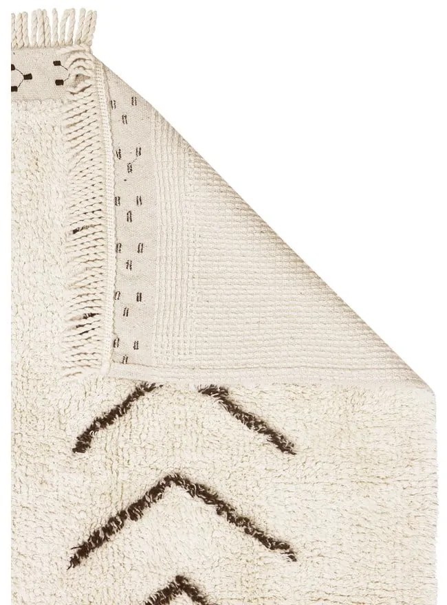 Krémszínű mosható kézi szövésű pamut szőnyeg 170x240 cm Bereber Rhombs – Lorena Canals