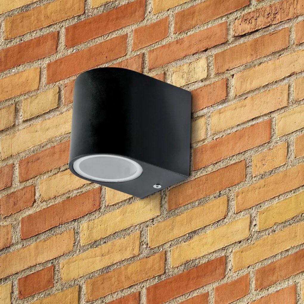 POLUX 303349 BOSTON Modern Kültéri Fali Lámpa Fekete GU10 IP44