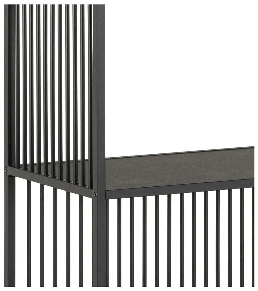 Fekete könyvespolc 120x185x35 cm Strington – Actona