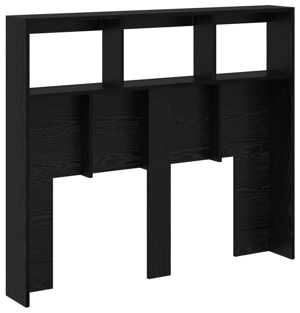 LED-es Fejtámla Szekrény Musta tammi 122 x 17 x 102 cm Faanyag