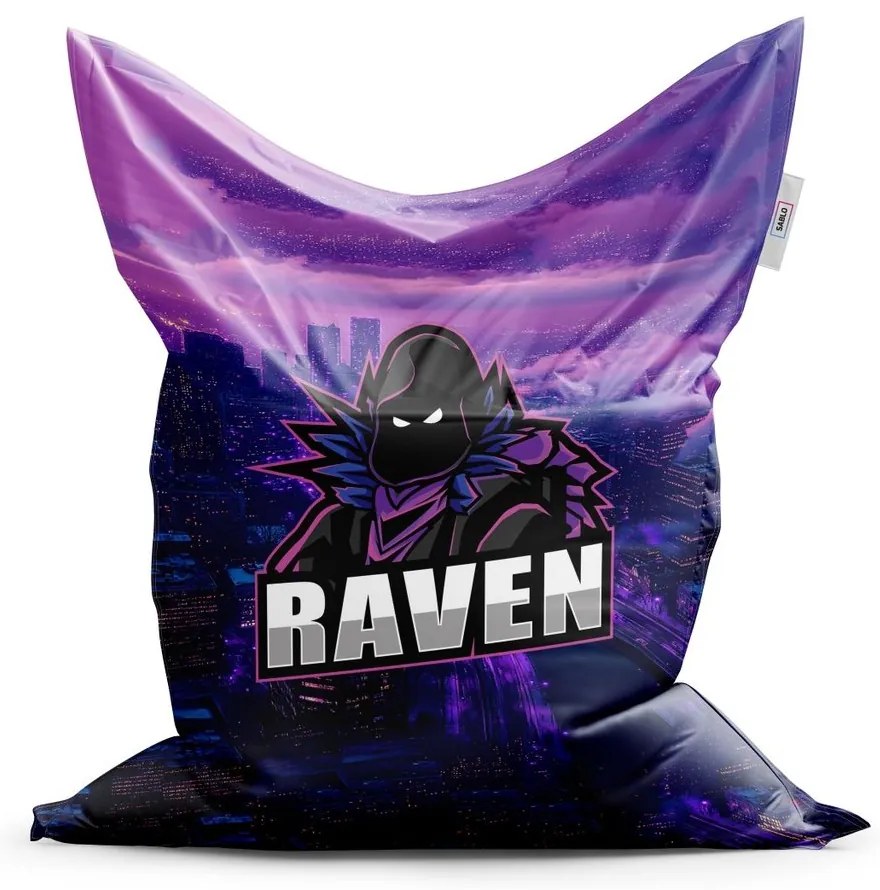 Classic babzsák Fortnite RAVEN steampunk város - gyerek, lila