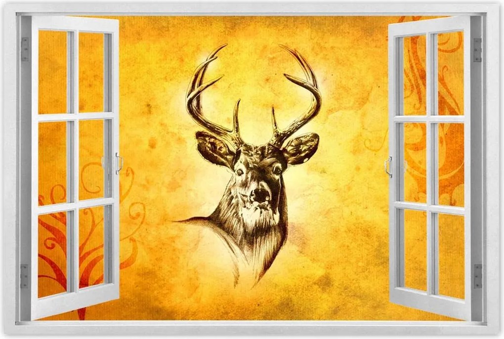 Poszterek 120x80 Szarvasfej szarvakkal