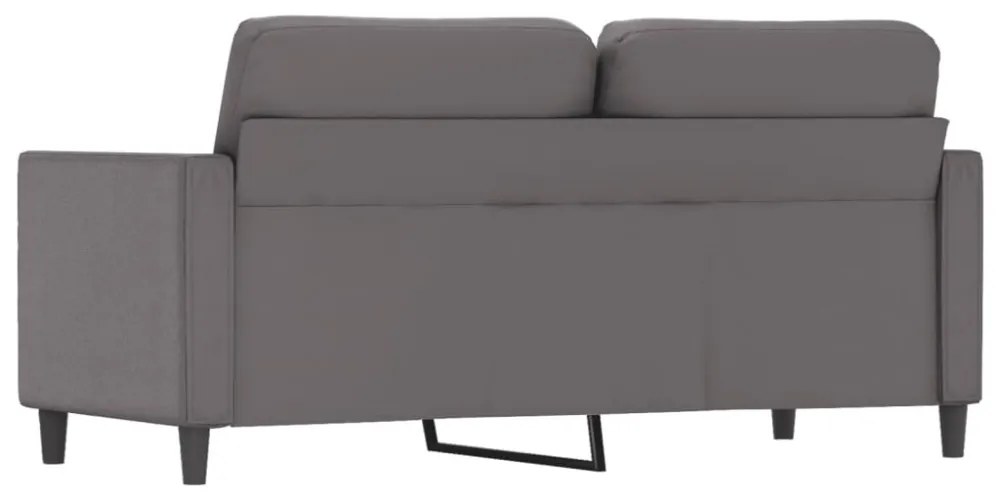 2 személyes szürke műbőr kanapé 140 cm