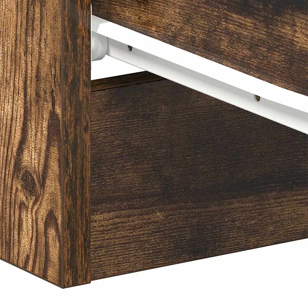 füstös tölgy színű szerelt fa éjjeliszekrény 38 x 35 x 56 cm