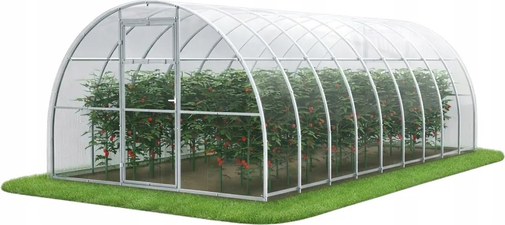 Kerti üvegház alagút polikarbonát 3x6 m profilok 40x20 polikarbonát 4mm