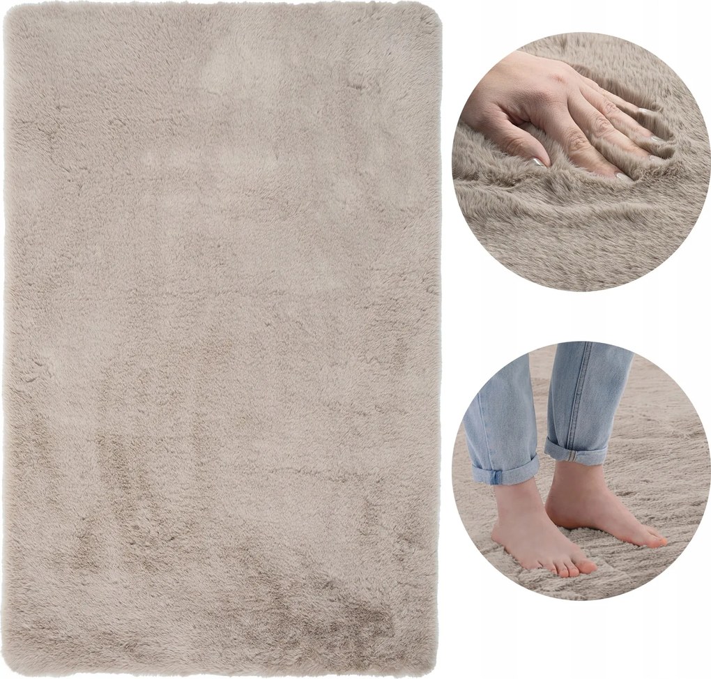 Plüssz Szőnyeg Puha Nyuszi Rabbit Shaggy Plüss Szőrös Nyúlszőr Szőnyeg 120x170