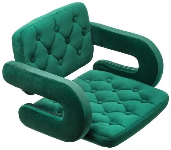 HR8403W Sötétzöld modern velúr szék