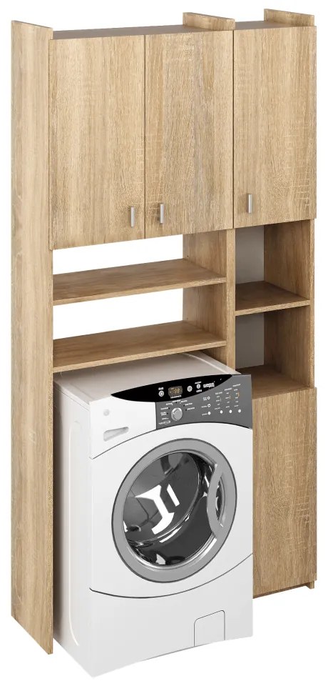 MIRALI szekrény mosógép fölé, sonoma tölgy