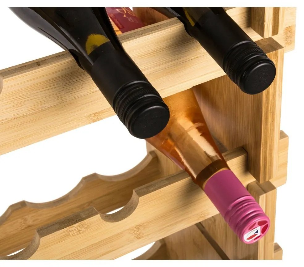 G21 Bambusz borosállvány, 72 palack, L