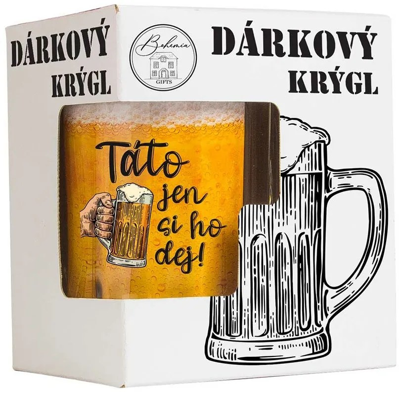 Bohemia Gifts Ajándék pohár - Apukának , 500 ml