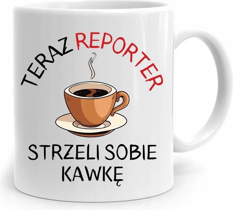 Riporter Újságíró Bögre Kávé Ajándék fényképes nyomtatással