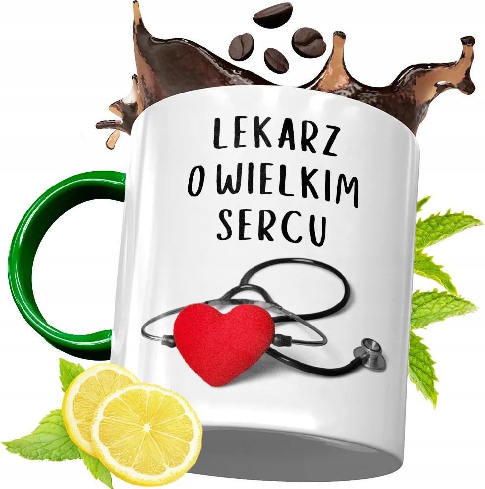 Zöld Bögre Orvosnak Ajándékba, fényképes nyomattal