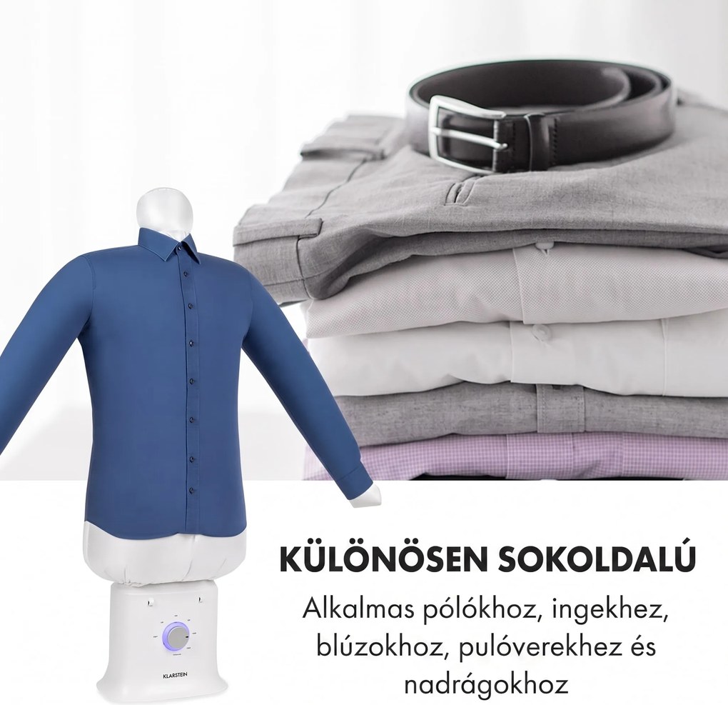Klarstein ShirtButler Deluxe automata szárító- és vasalókészülék 1250 W