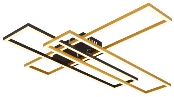 Globo 67208-40G -LED Mennyezeti lámpa DAKARI 40W/230V 3000K 60x80 cm fekete/arany