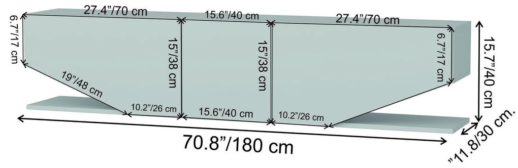 TV asztal/Szekrény Inkka TV (fehér márvány) . 1102190