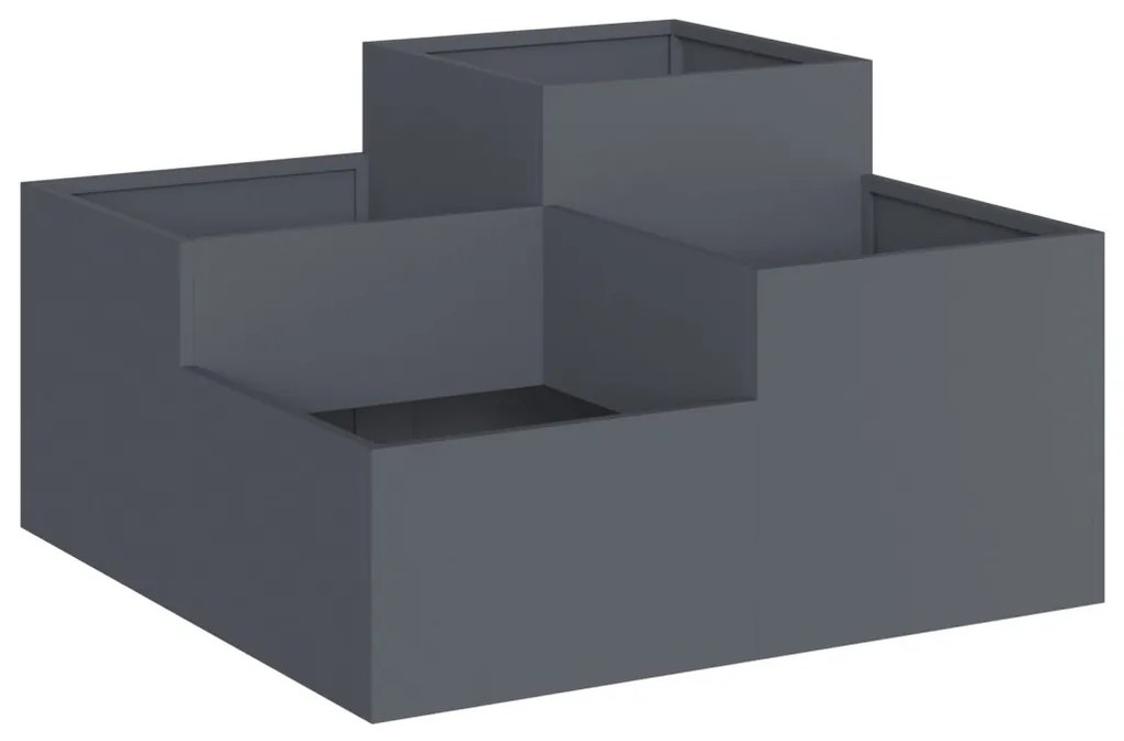 Kerti Ültető 80x80x48 cm Antracit Acél