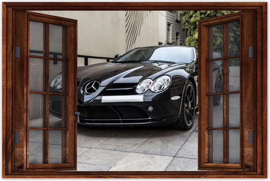 Poszter 60x40 fekete sportos Mercedes