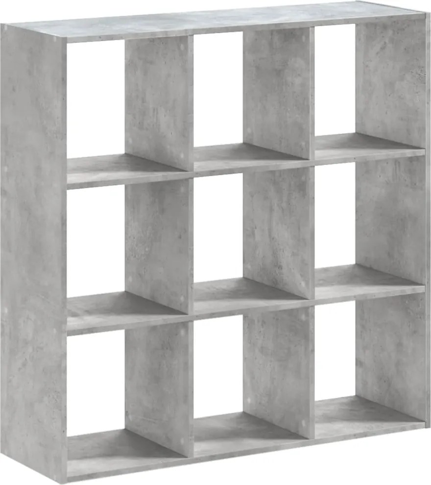 vidaXL betonszürke szerelt fa könyvespolc 102 x 32 x 102 cm