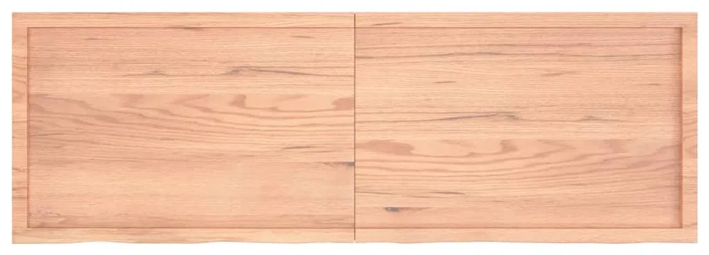 világosbarna kezelt tömör tölgyfa fali polc 180 x 60 x (2-4) cm