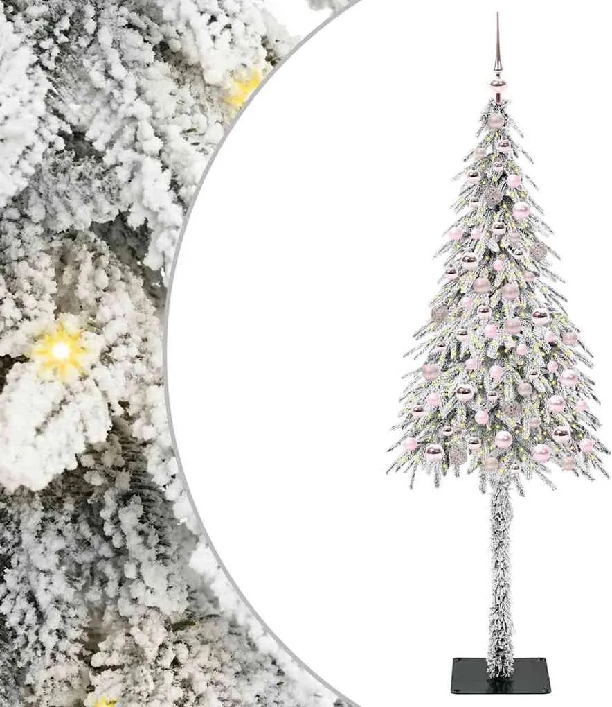 vidaXL Karácsonyfa 300 LED-del állvánnyal Fehér 210 cm PE és Acél