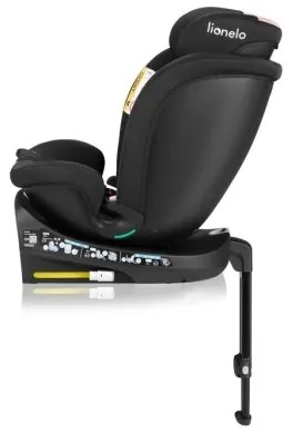 Lionelo NAVY i-Size 40-150 cm autósülés alapozattal, fekete/rózsaszín