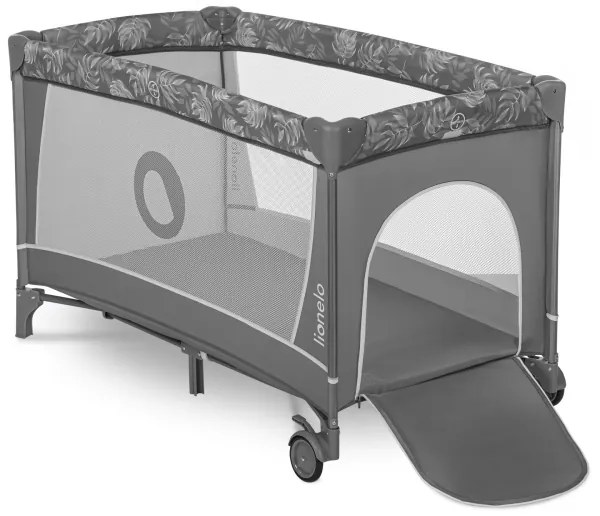 Lionelo - Utazóágy FLOWER Grey Stone