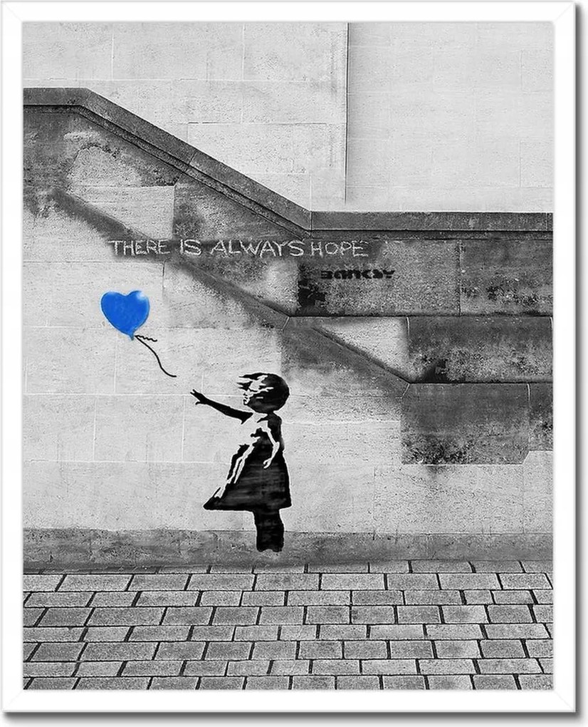 Poszterek keretben 40x50 Banksy Always Hope Mural