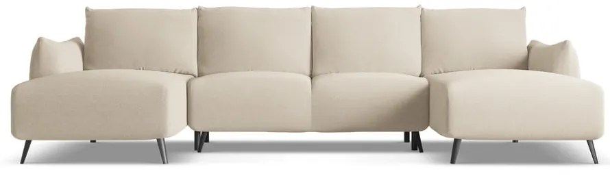 Bézs sarokkanapé Malie – Makamii