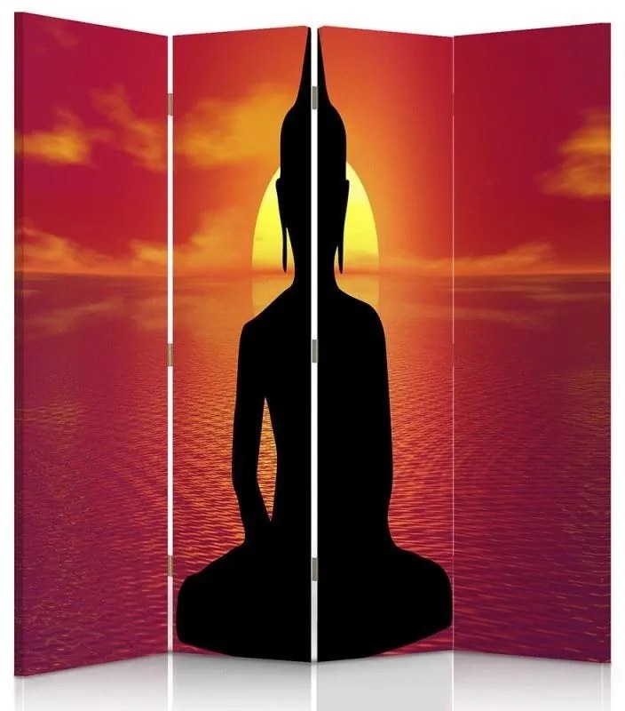 Gario Paraván Buddha Meditáció Méret: 145 x 170 cm, Kivitelezés: Klasszikus paraván